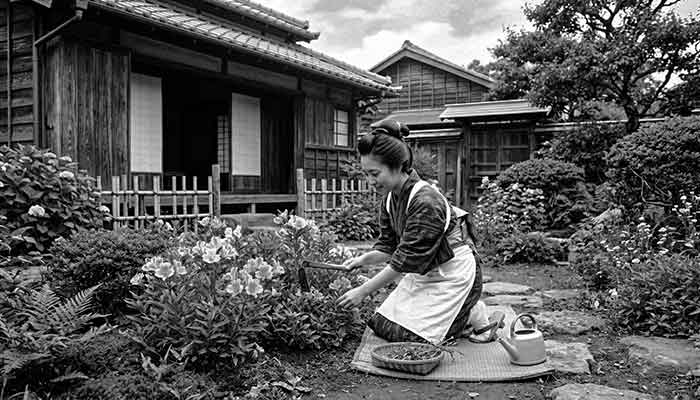花壇の手入れ