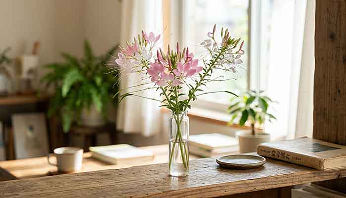 室内の花
